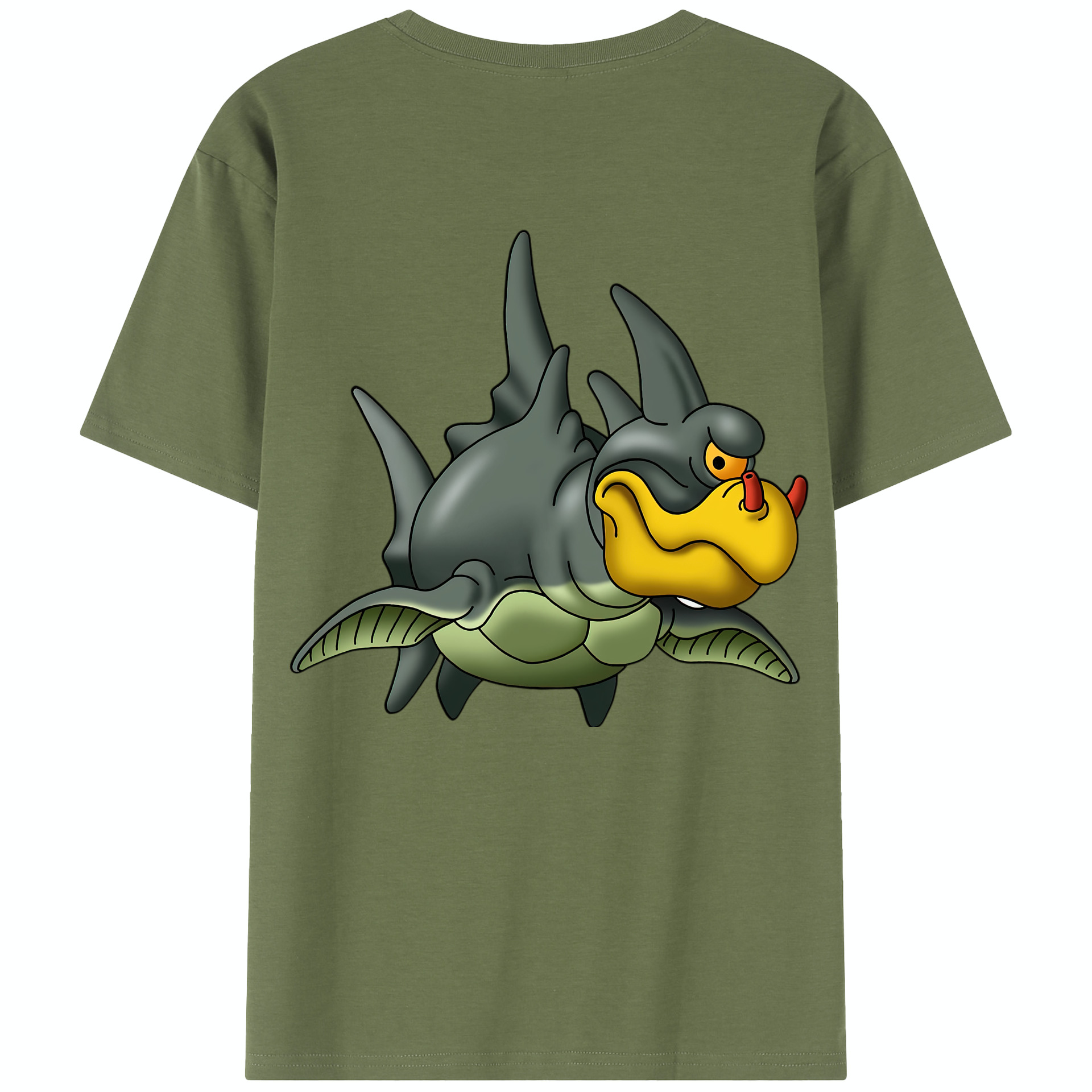 （画像用） ドラゴンクエスト Doragon Kuesuto Dragon Quest 綿100％半袖Tシャツ（背面プリント）